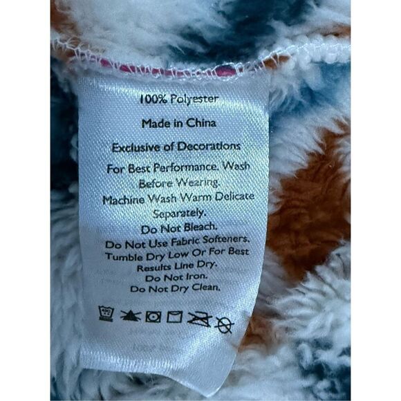 Eddie Bauer 1/4 Zip Vanilla Aztec Ultrasoft Fleece Faux Fur Jacket Womens S - Picture 5 of 9